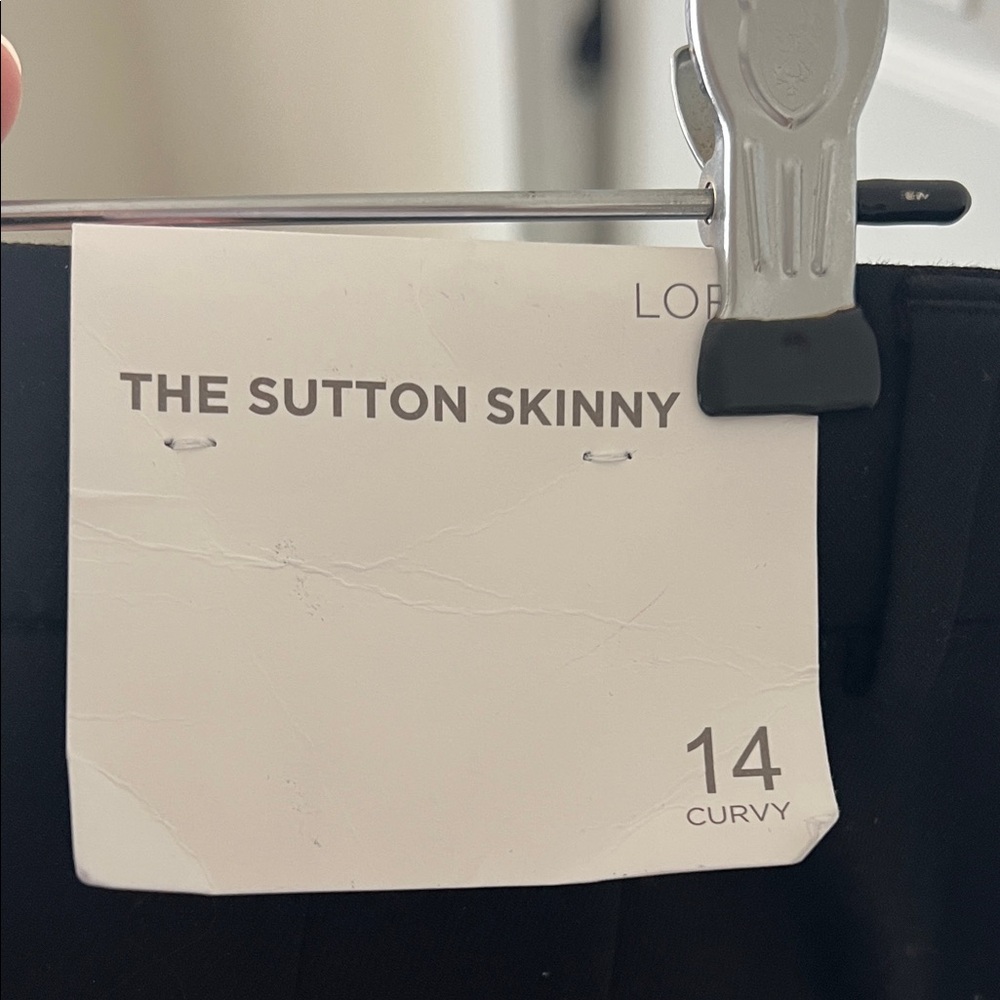 The Sutton Skinny Black Pants - Loft - NWT - size 14 Curvy - Picture 2 of 6